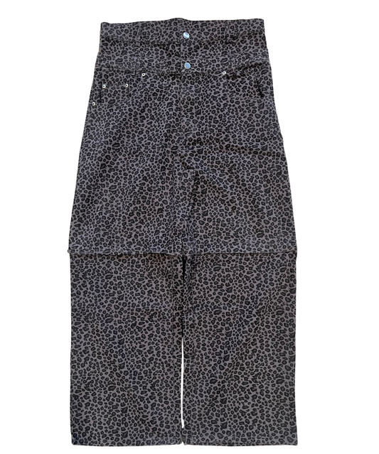 LEOPARD STYLE CONVERTIBLE DENIM