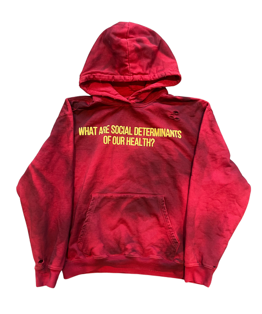 SOCIAL DETERMINANTS HOODIE CRIMSON RED