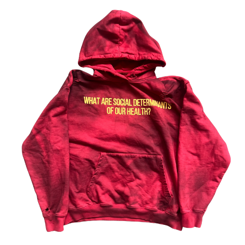 SOCIAL DETERMINANTS HOODIE CRIMSON RED